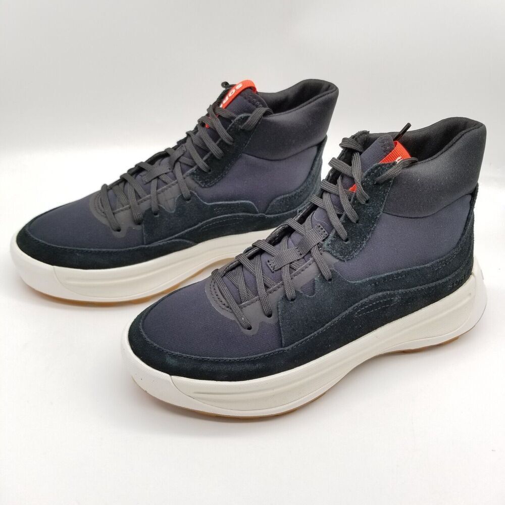 Sorel Womens Ona 503 Knit Mid Sneakers Shoes Sz 6.5‎ Black Lace Up Casual City